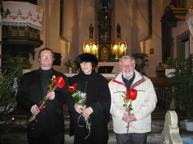 Koncert Vánoce 2008 v Pertolticích Josef Kšica, Pavla Kšicová, Jan Kvapil